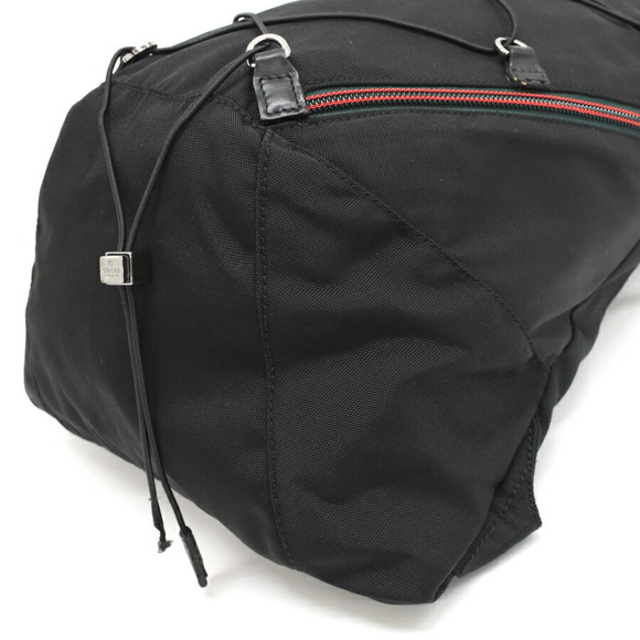 Gucci Sherry Line Nylon Backpack Rucksack Backpack Black - Picture 5 of 9